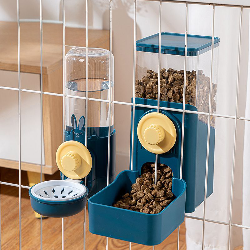Hanging Automatic Food Water Dispenser Rabbit Feeders For Cages Pet