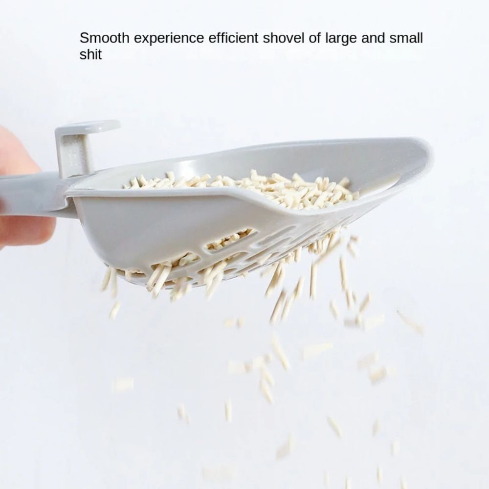 Cat Litter Scoop Plastic Shovel With Base Self Cleaning Box Kitten