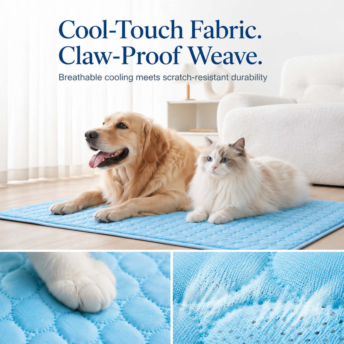 Round Pet Cooling Ice Pad Summer Mat For Dogs Cats