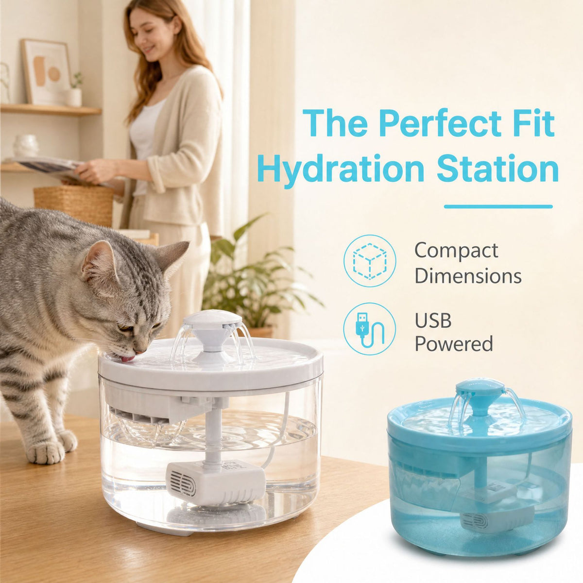 Automatic Pet Water Fountain Circulating Drinking Dispenser For