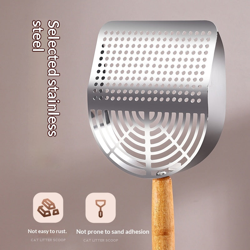 Simple Household Stainless Steel Cat Litter Scoop