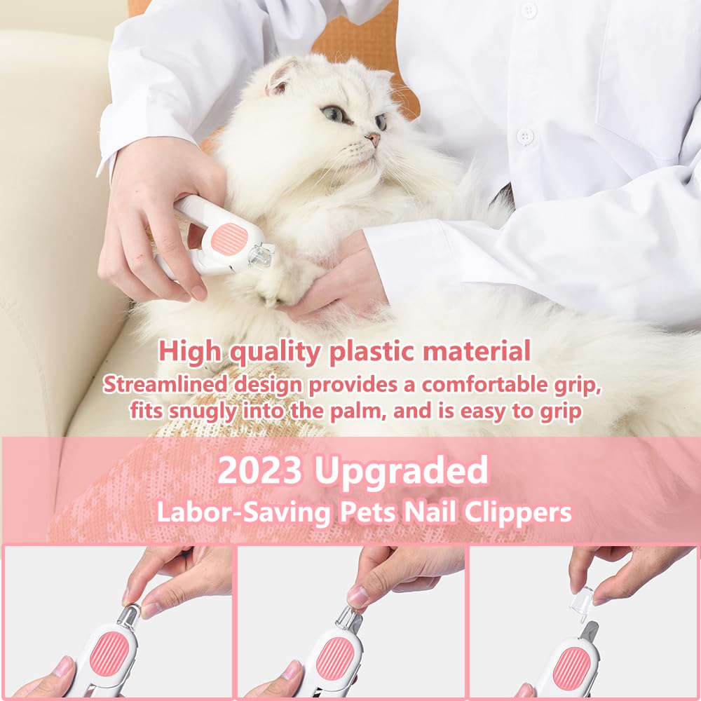 Dog And Cat Nail Clippers Pet Trimmers With LED Light And Circular