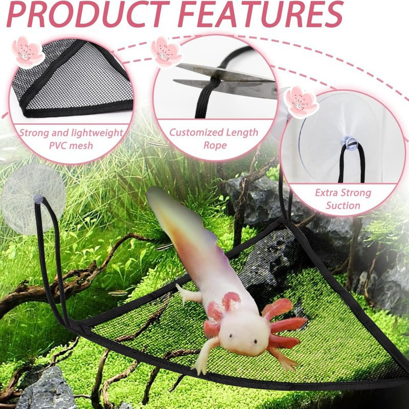 2-pack Pet And Reptile Hammock With 6 Suction Cups 1 Rope