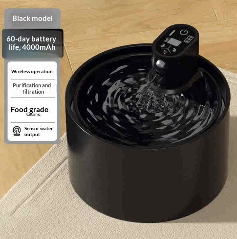 Automatic Ceramic Water Fountain For Cats Dog Drinking Bowl