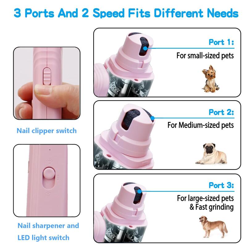 2-in-1 Pet Nail Clippers With LED Light Dog Cat Special Blood Line
