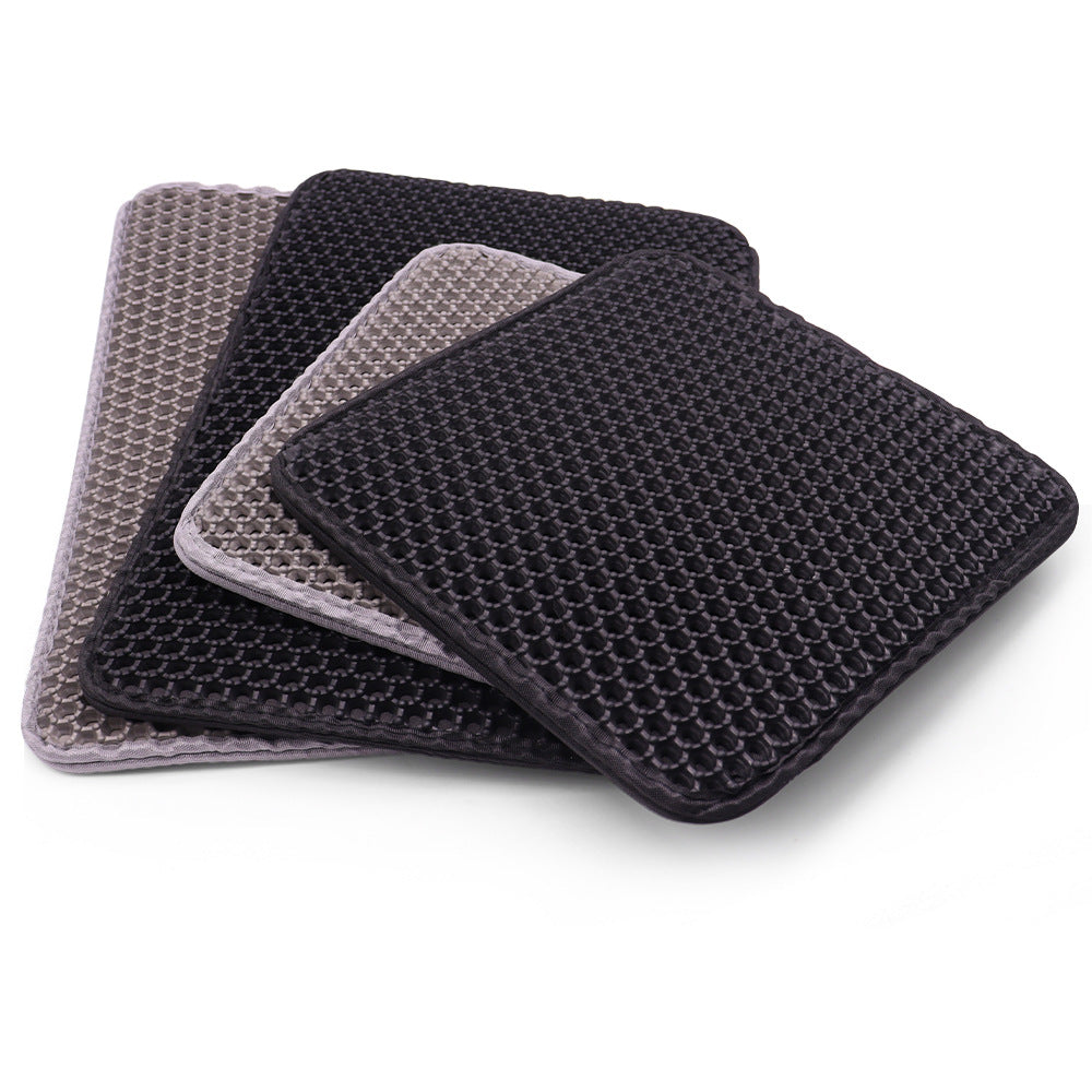 Pet Cat Eva Double Layer Basin Mat Anti-splash Filter Sand Toilet