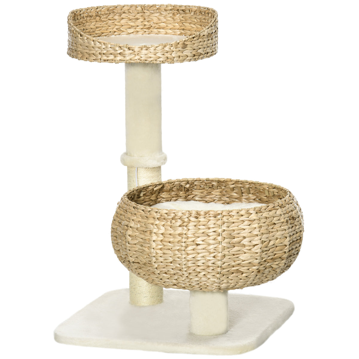 72cm Cat Tree Kitten Tower With Sisal Scratching Post Two Beds Toy