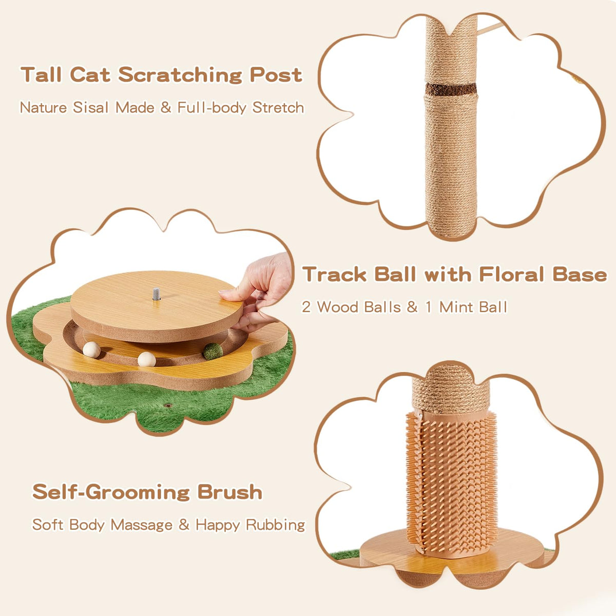 Cat Scratching Post Tall Scratcher Tree For Indoor Cats Adults With