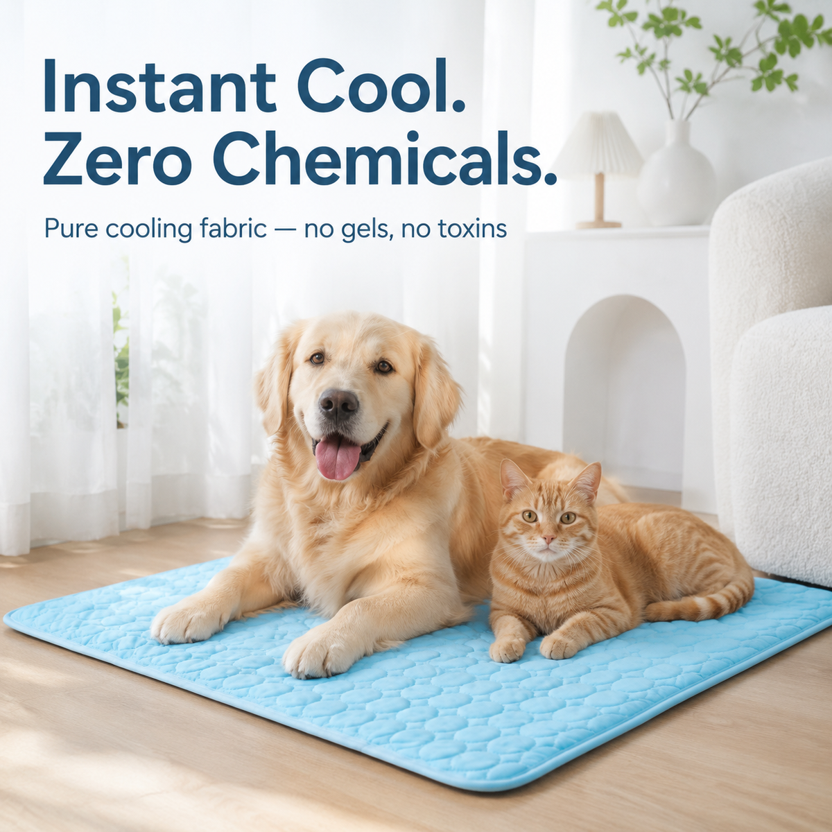 Round Pet Cooling Ice Pad Summer Mat For Dogs Cats