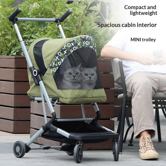 Ultra-lightweight Pet Stroller For Cats And Dogs All-in-one