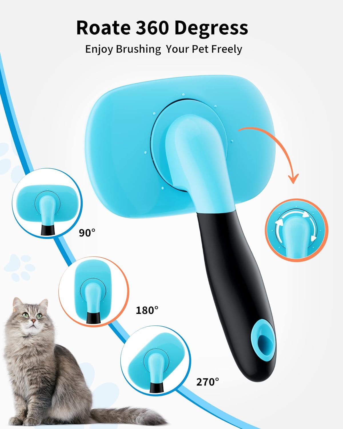 Dog Brush Cat Pet Grooming Shedding Tools