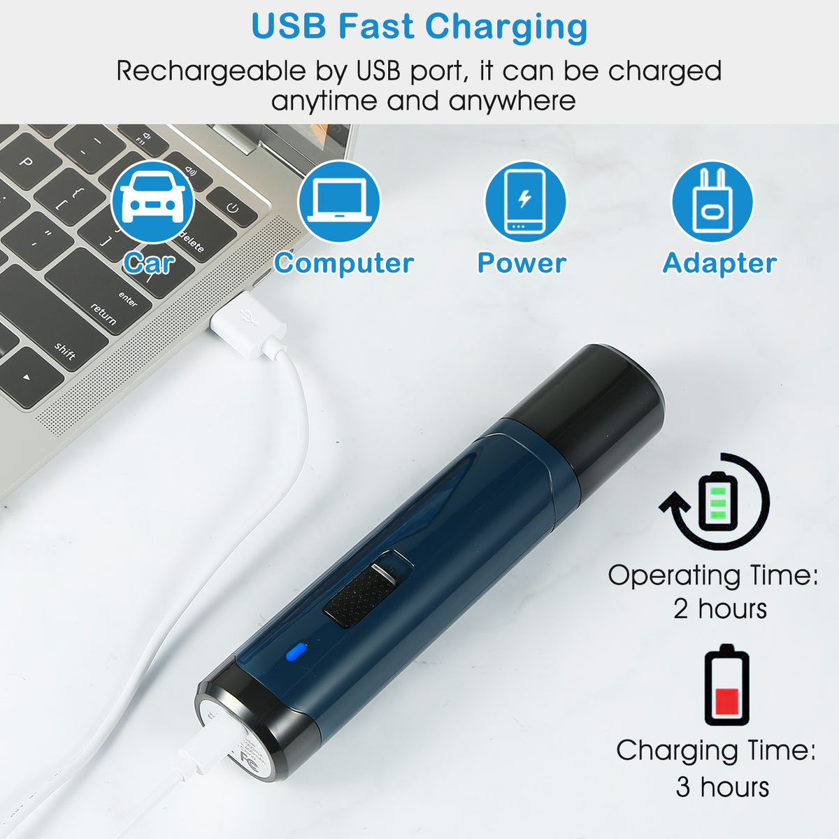 1pc Dog Nail Grinder 2 Speeds Quiet USB Rechargeable Pet
