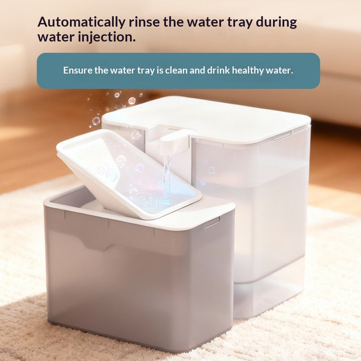 Cat Water Fountain Bowl with Dirt Separation