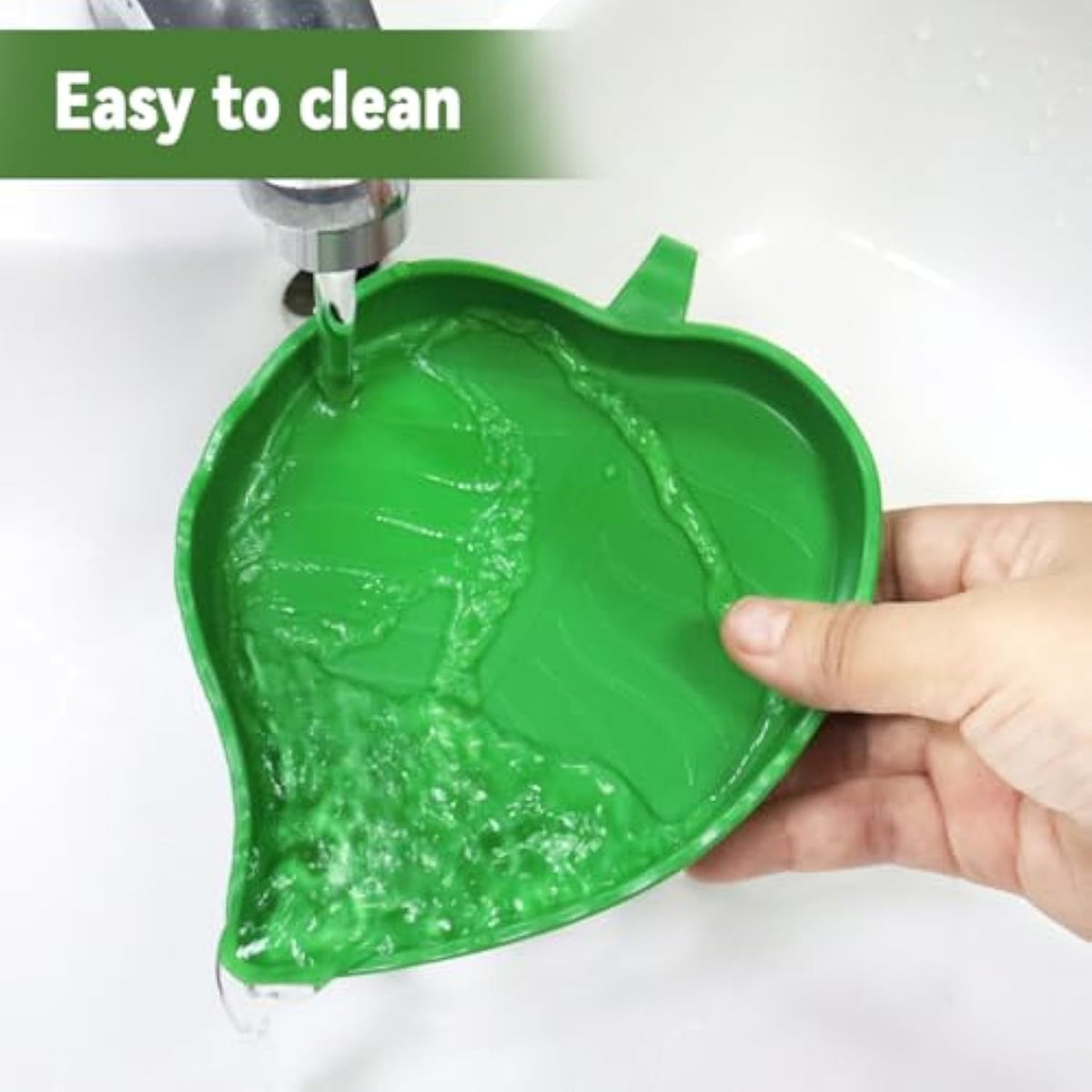 2 Pcs Leaf Reptile Food Water Bowl Plate Dish For Tortoise Lizards