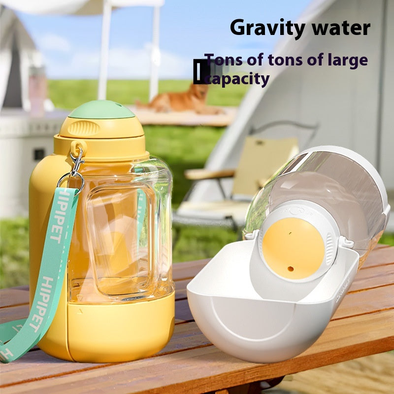 2-in-1 Dog Large Capacity Pets Out Drinking Pot Cat Water Dispenser