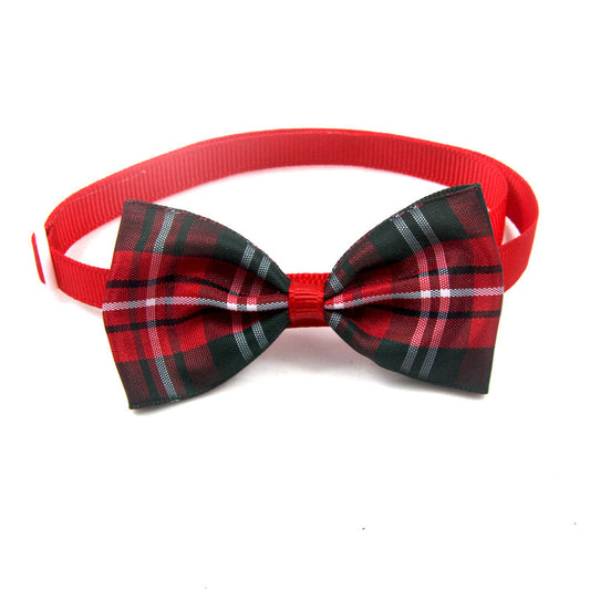 Plaid Pet Tie Cat Dog Scarf Accessories Pet