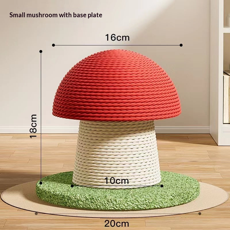 Red Mushroom Cat Scratching Post Toy
