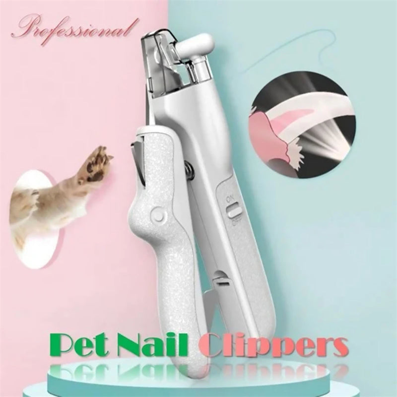 Pet Nail Clippers With LED Light Dogs Cat Scissors Professional
