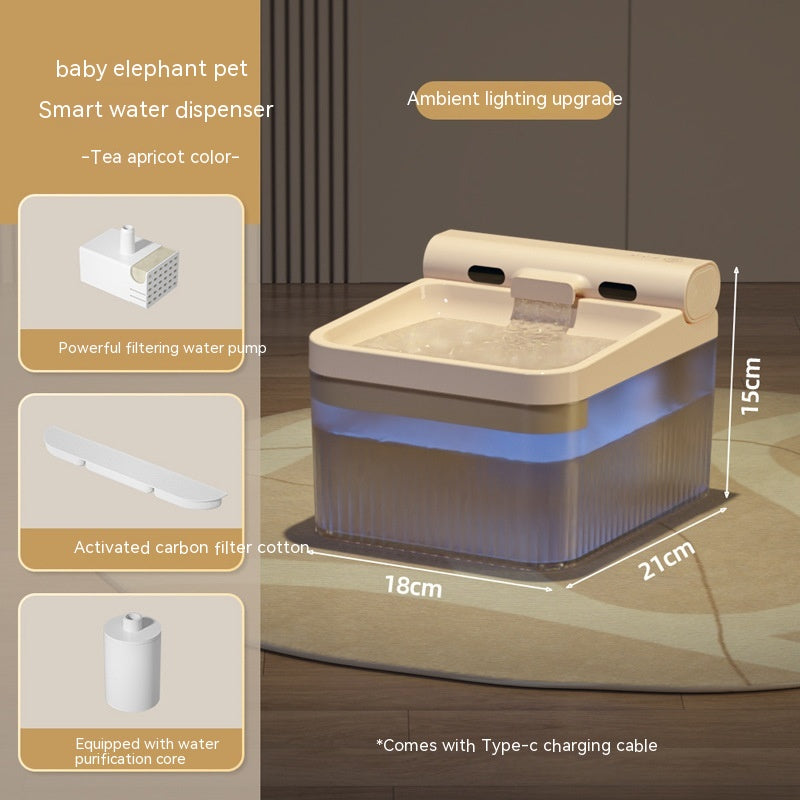 Plastic Pet Smart Water Dispenser Good-looking Triple Filter