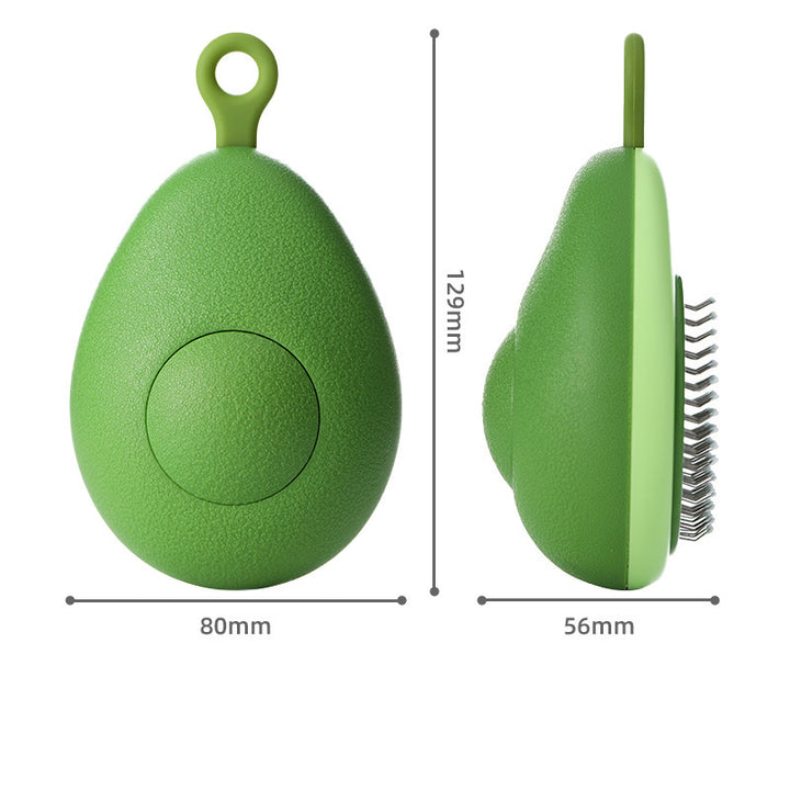 One-Button Portable Cat Grooming Massage Brush