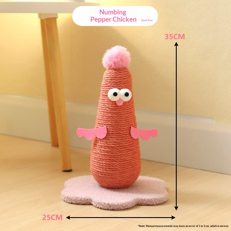 Cat Scratching Board Vertical Durable Not Easy To Shed Hemp Rope