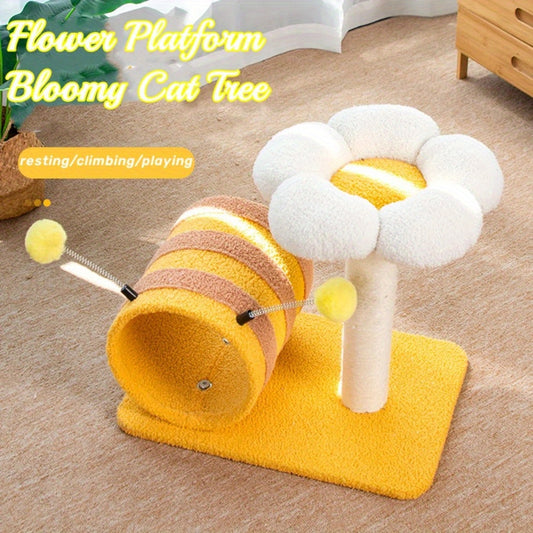 Bee Cat Climbing Frame Sisal Scratching Board No Debris Or