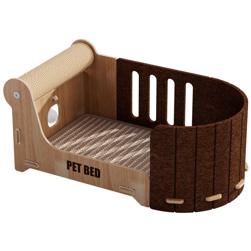 Sisal Scratching Post And Lounger Freestanding All-in-one