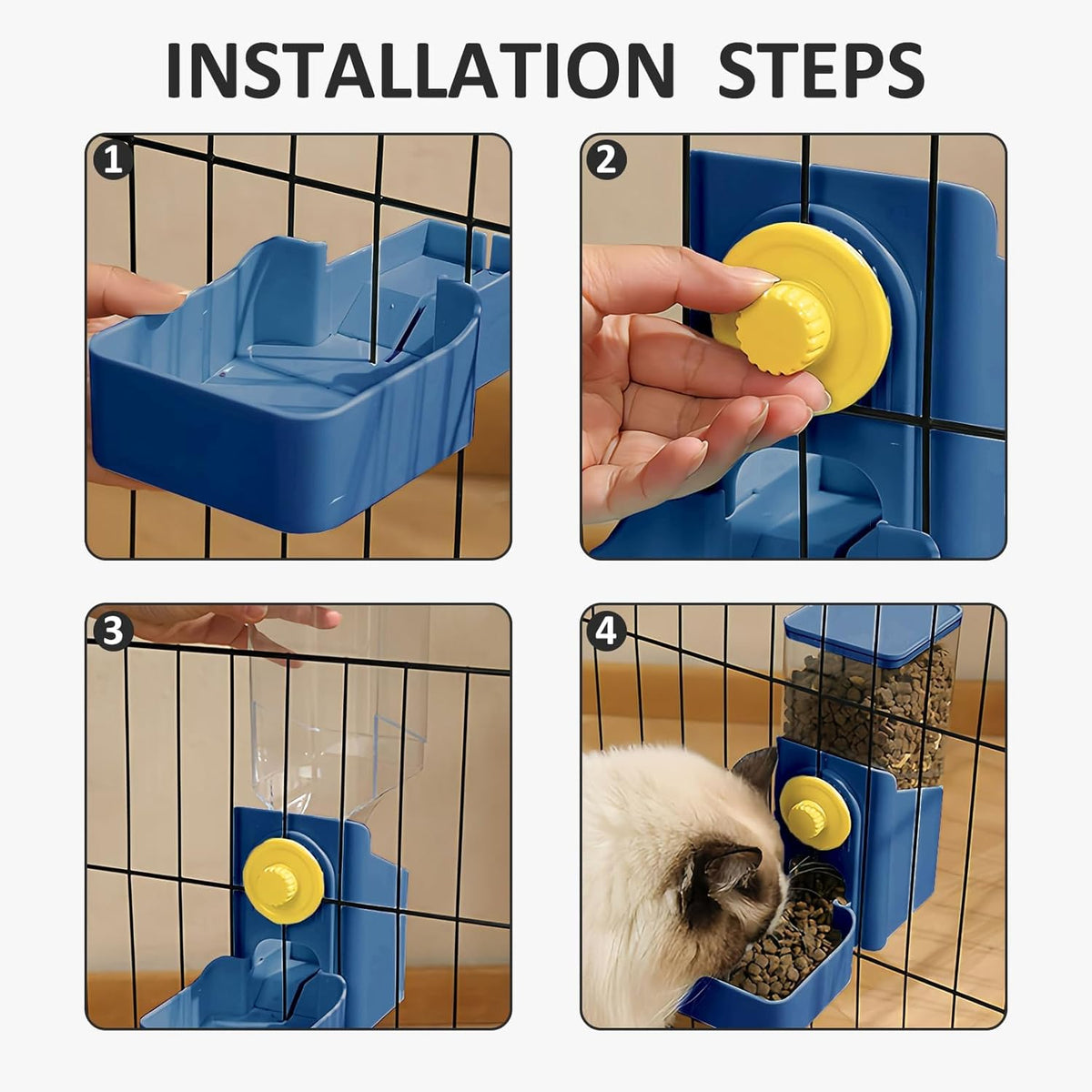 Hanging Automatic Food Water Dispenser Rabbit Feeders For Cages Pet