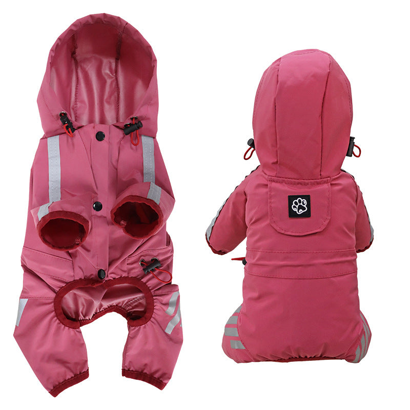 Dog Raincoat Full Package Four Feet Waterproof Rain Cape Pet