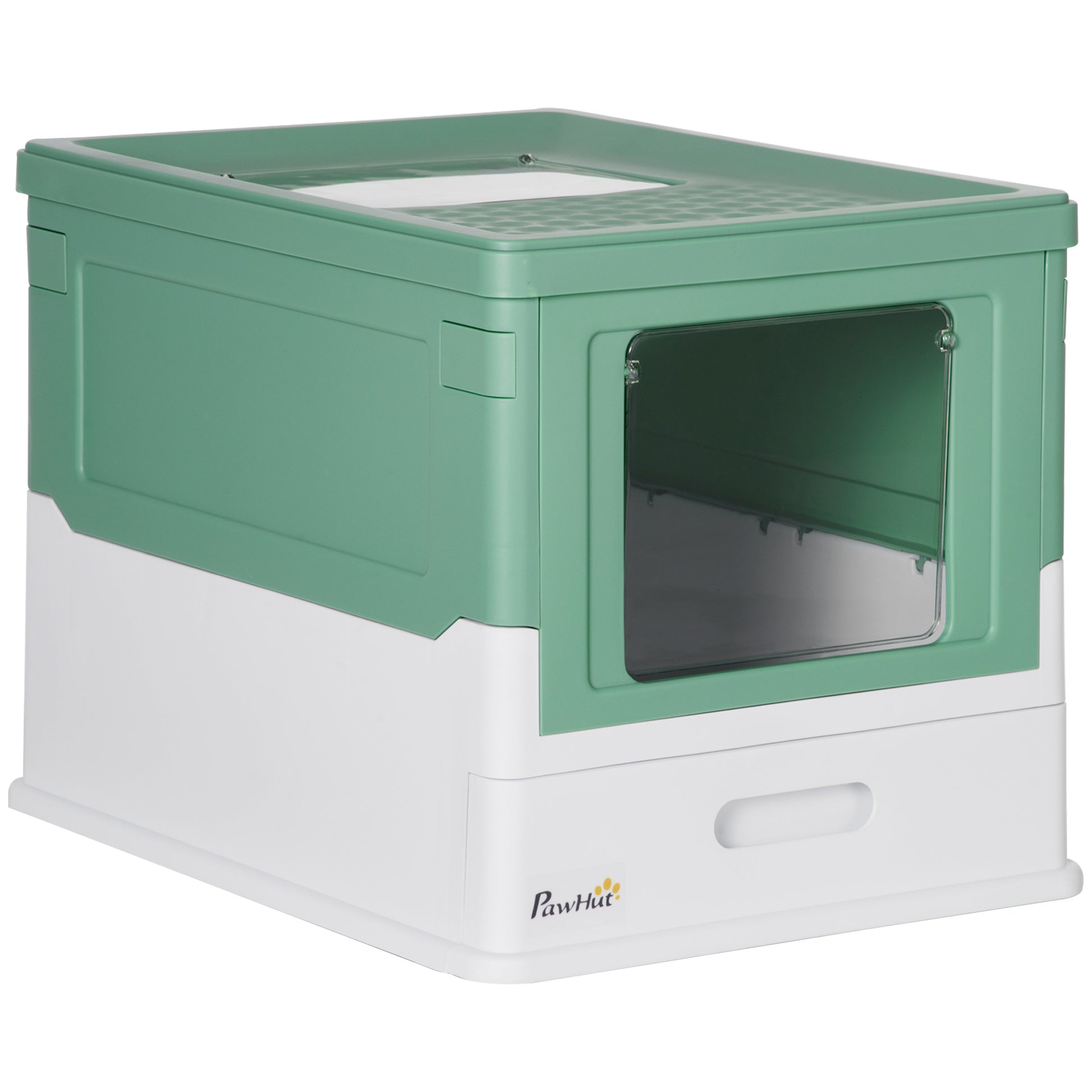 Fully Enclosed Cat Litter Box Portable Pet Toilet With Spoon Large
