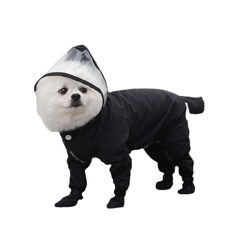 Pet Cat Dog Four-legged All-inclusive One-piece Waterproof Raincoat