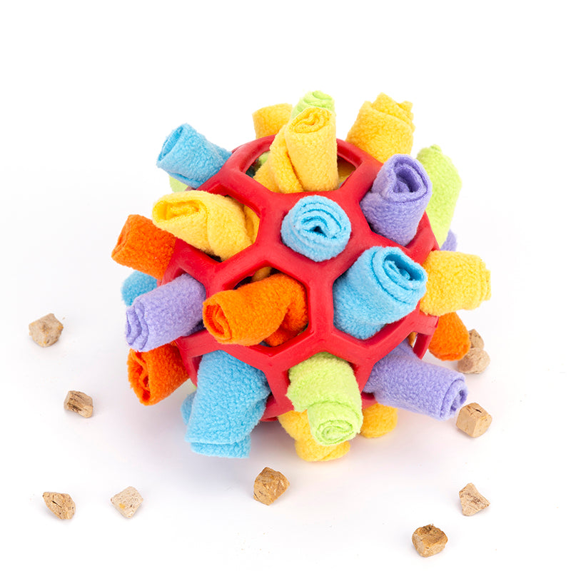 Pet Dog Sniff Snack Puzzle Ball Snuffle Canine Enrichment Nose Pad