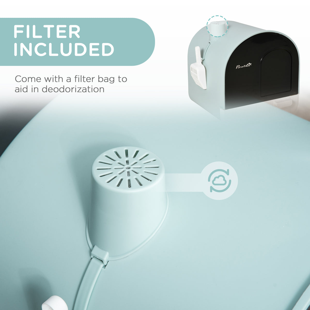 Fully Enclosed Cat Litter Box With Lid Drawer Design Covered