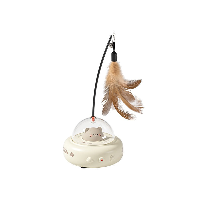 Smart Teaser Cat Toy Electric Ufo Stick With Bell Training Pet Toys