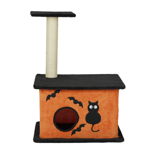 33inch Halloween Cat Tree Tower For Indoor Cats With Spacious Condo