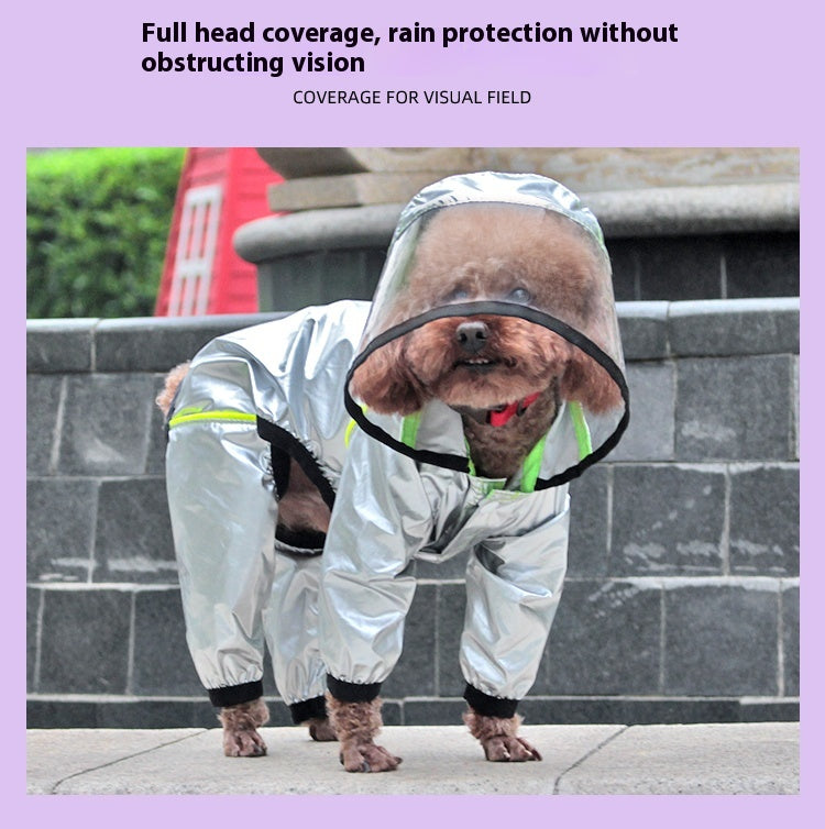Dog Four-legged Waterproof Full-cover Pet Raincoat