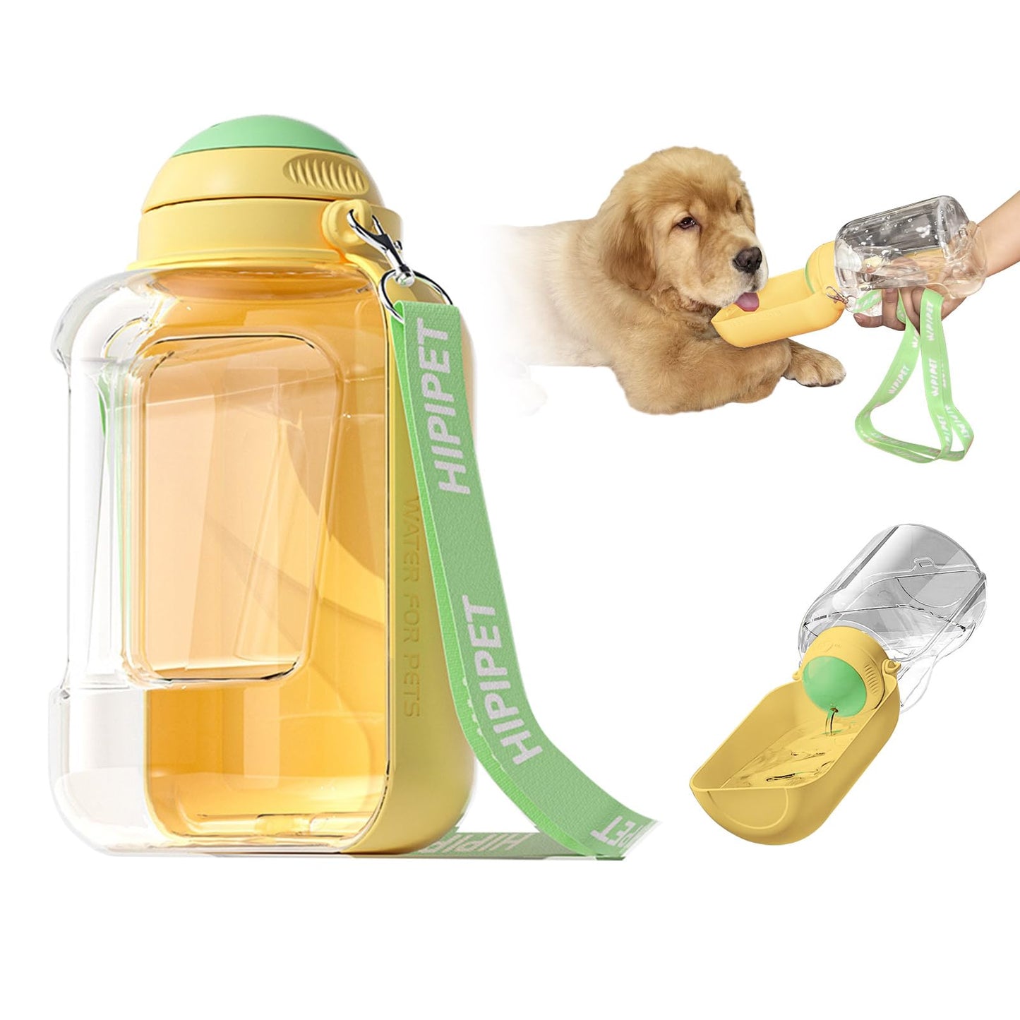 2-in-1 Dog Large Capacity Pets Out Drinking Pot Cat Water Dispenser