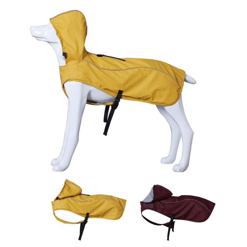 Pet Pu Raincoat Clothes Medium And Large Portable Universal