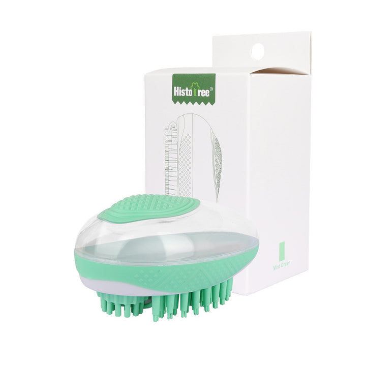 Pet Bath and Grooming Brush with Shampoo Reservoir