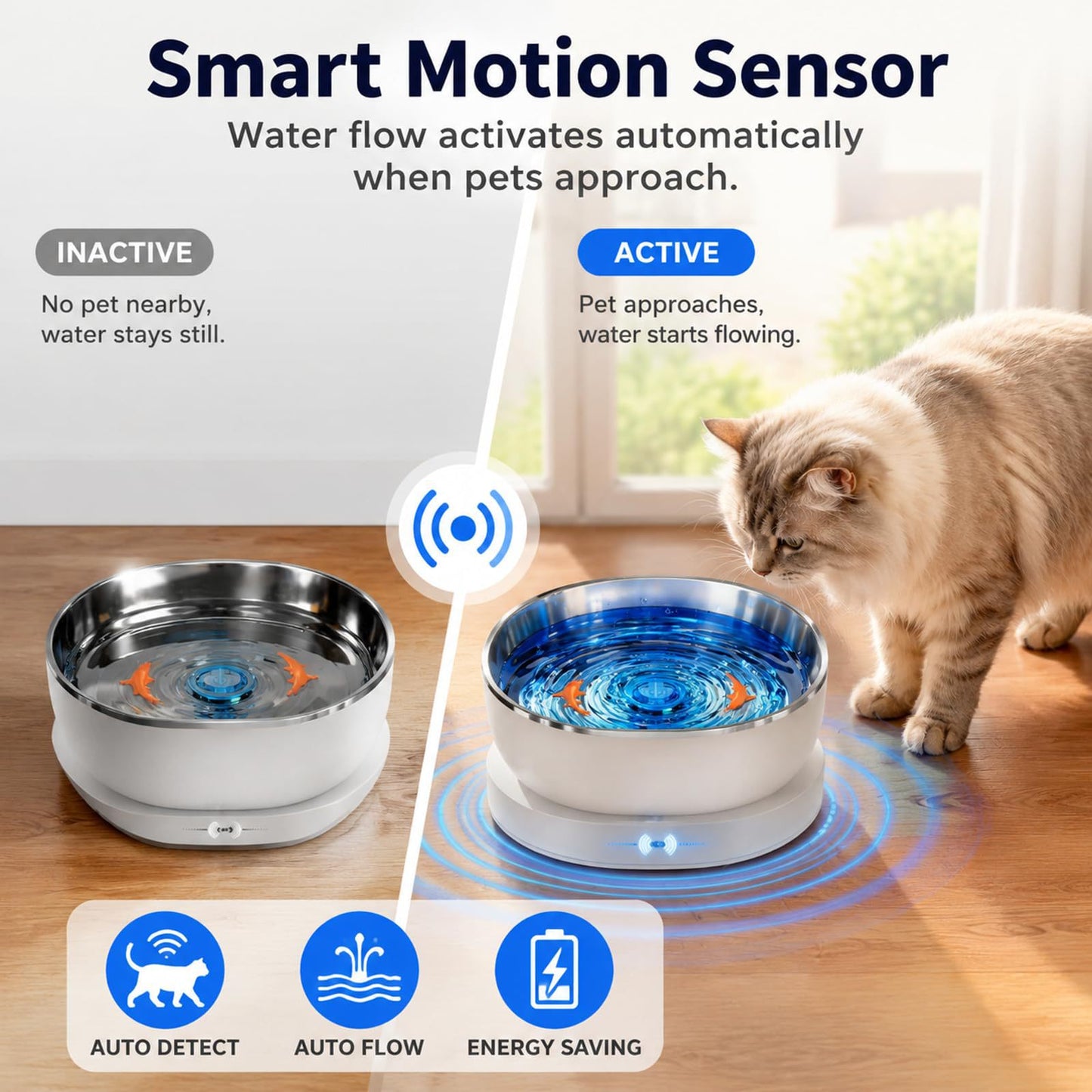 New 304 Stainless Steel Smart Pet Water Fountain