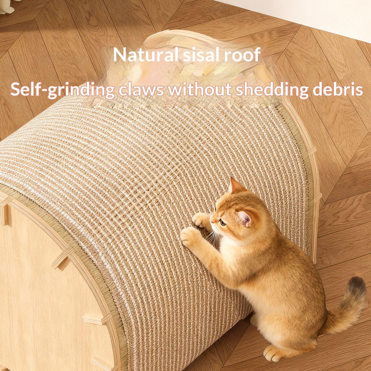 Four-season All-in-one Cat Bed With Scratching Post And Drawer