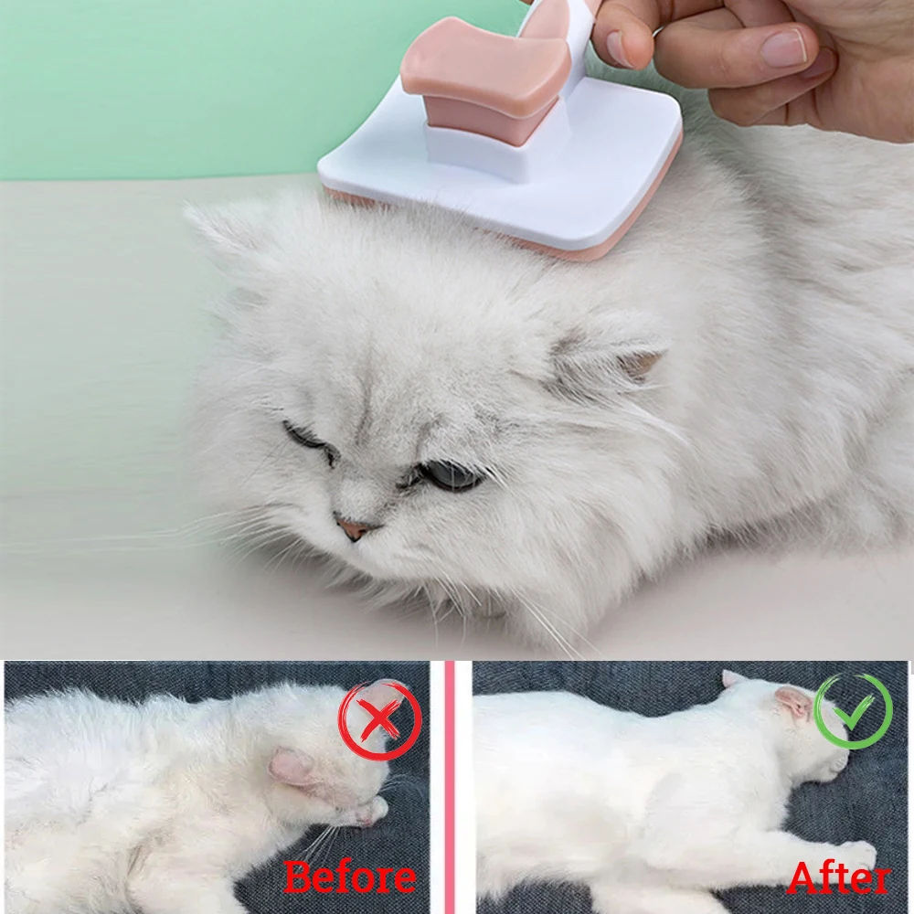 Self Cleaning Slicker Brush For Dogs Cats Pets-one Click