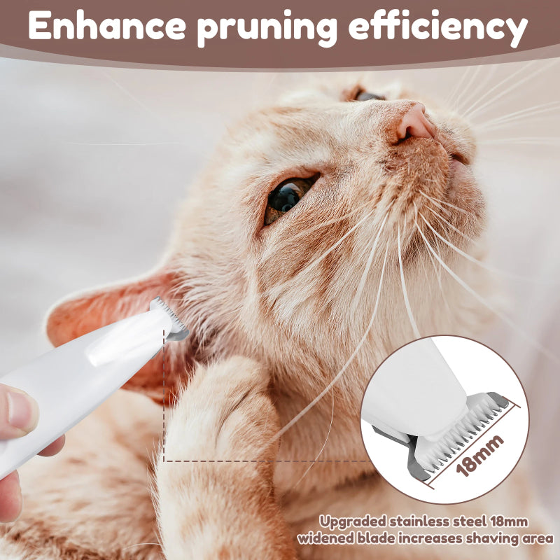 Pets Dog Paw Trimmer With LED Light Fully Waterproof Pet Hair With