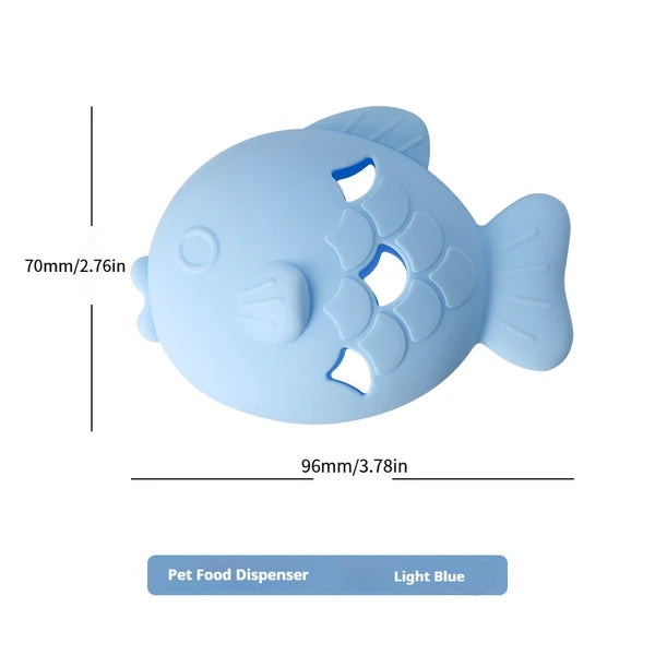 Fish-shaped Dog Treat Dispenser Toy-food-grade Silicone Slow Feeder