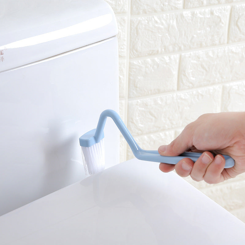 Curved Toilet Brush Gap Cleaning Tool Bathroom Accessory Long