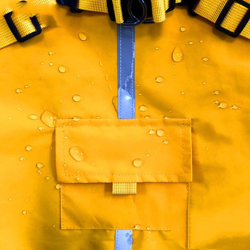 Pu Pet Reflective Raincoat Integrated With Chest And Back