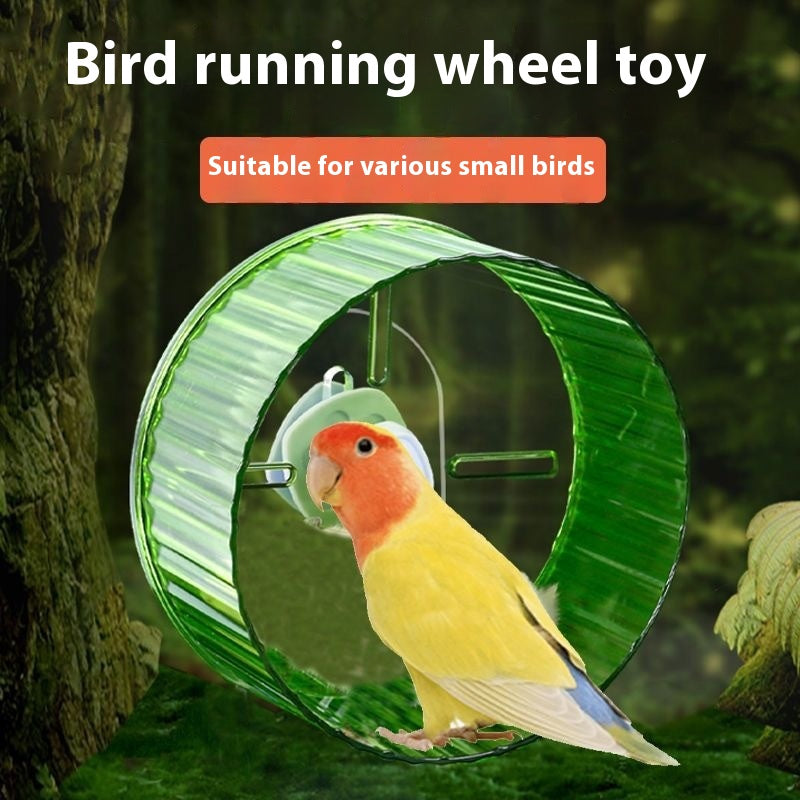 Parrot Wheel Running Toy Relieving Stuffy Self-hi Xuanfeng Peony