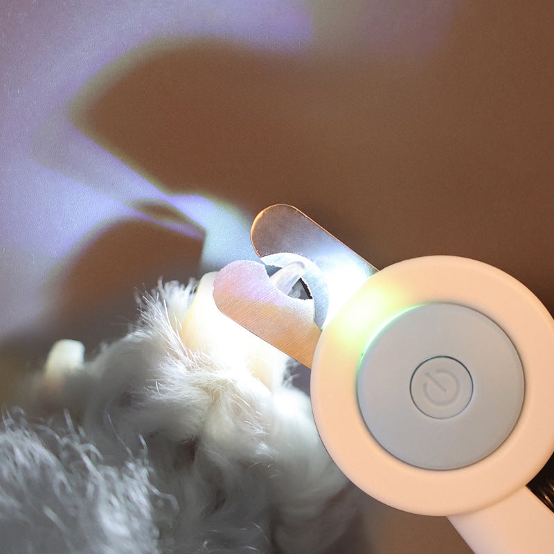 Dog Nail Clippers Grinder Cat Build-in LED Light Anti-blood