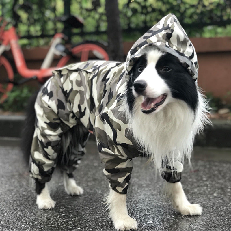 Dog Raincoat Border Shepherd Clothing Waterproof