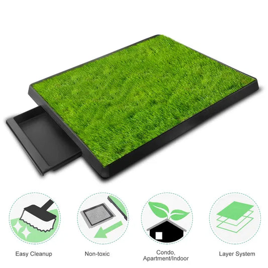 Dog Toilet Indoor Puppy Training Pad Potty Pet Grass Mat Removable